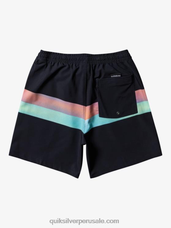 Quiksilver N8LNT654 hombres negro aerógrafo surfsilk 17 voleas