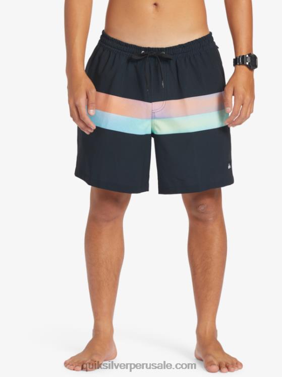 Quiksilver N8LNT654 hombres negro aerógrafo surfsilk 17 voleas