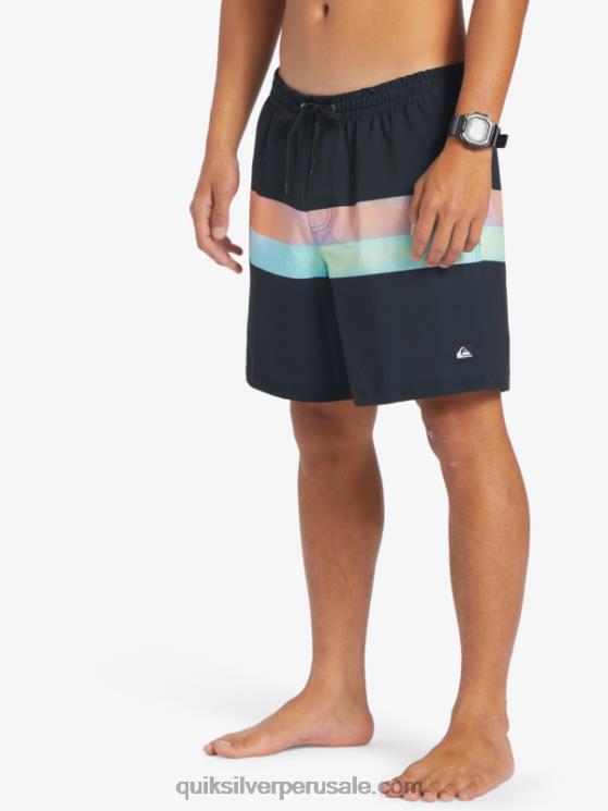 Quiksilver N8LNT654 hombres negro aerógrafo surfsilk 17 voleas