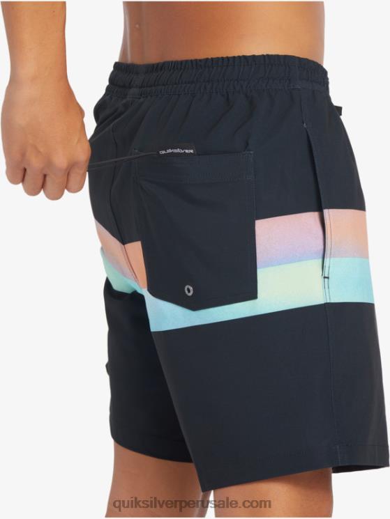 Quiksilver N8LNT654 hombres negro aerógrafo surfsilk 17 voleas