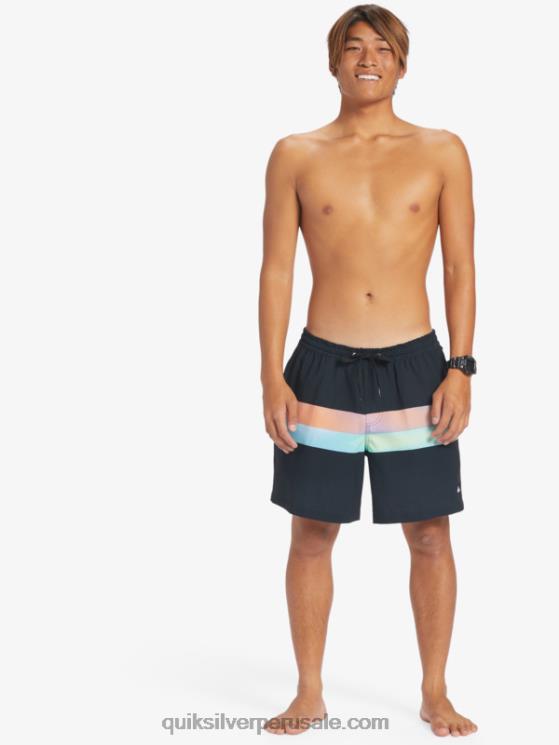 Quiksilver N8LNT654 hombres negro aerógrafo surfsilk 17 voleas
