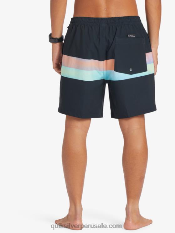 Quiksilver N8LNT654 hombres negro aerógrafo surfsilk 17 voleas