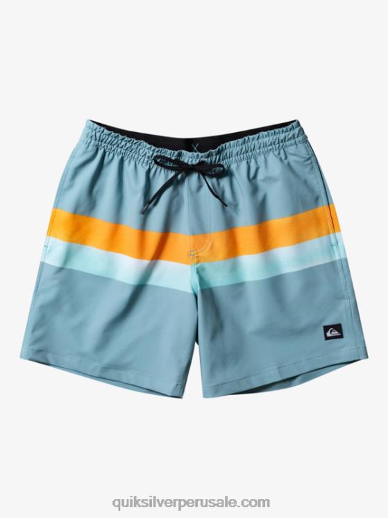 Quiksilver N8LNT655 hombres camafeo azul aerógrafo surfsilk 17 voleas