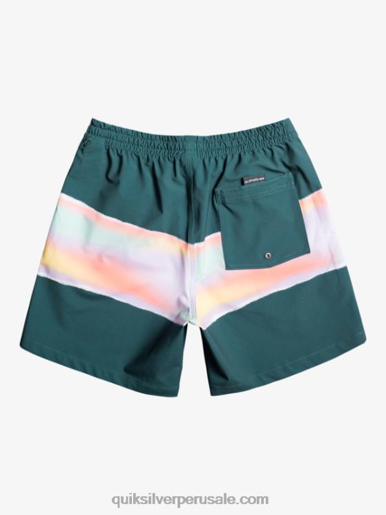 Quiksilver N8LNT657 hombres azul marino medianoche aerógrafo surfsilk 17 voleas