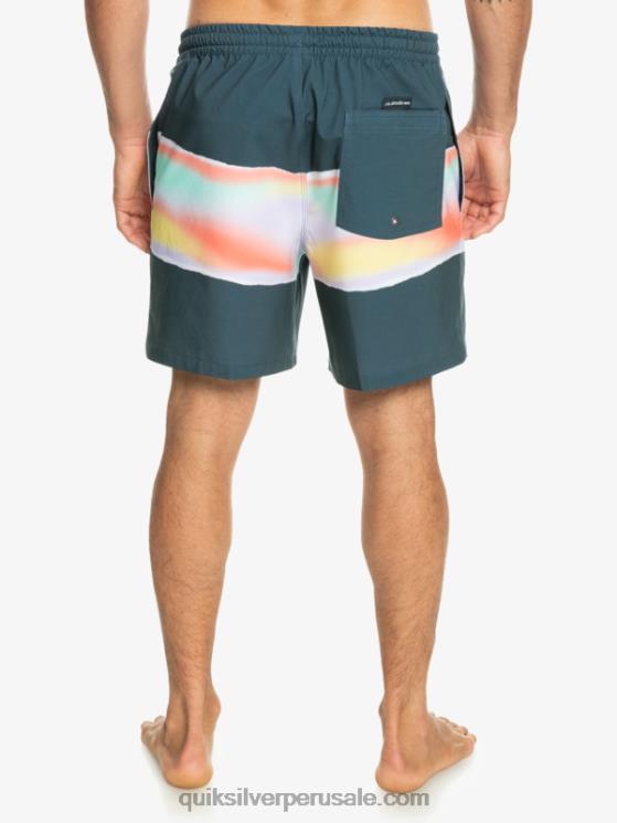 Quiksilver N8LNT657 hombres azul marino medianoche aerógrafo surfsilk 17 voleas
