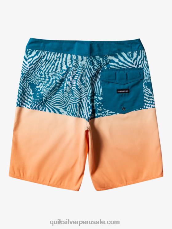 Quiksilver N8LNT668 hombres azul marroquí shorts de baño diarios de la división 20