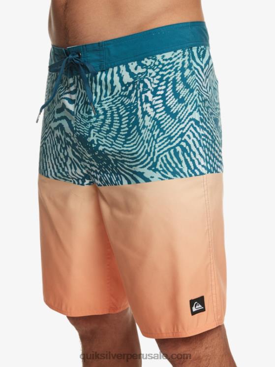 Quiksilver N8LNT668 hombres azul marroquí shorts de baño diarios de la división 20