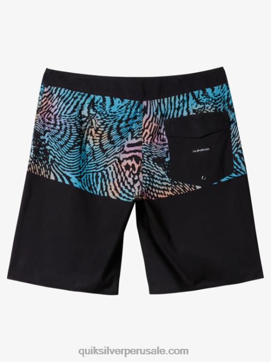 Quiksilver N8LNT669 hombres negro shorts de baño diarios de la división 20