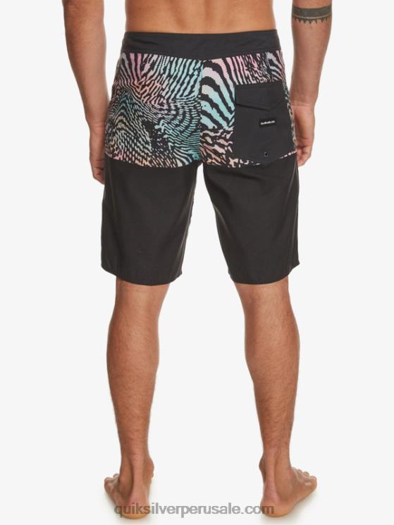 Quiksilver N8LNT669 hombres negro shorts de baño diarios de la división 20