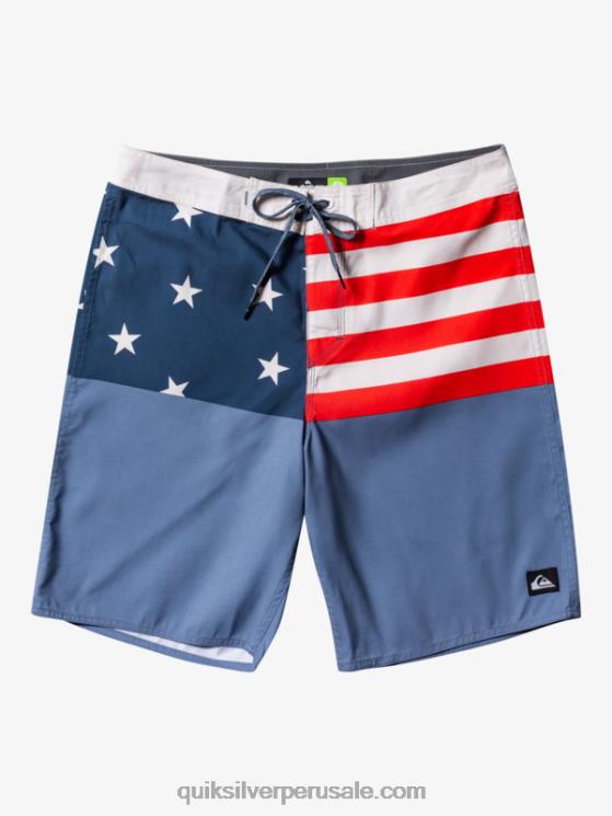 Quiksilver N8LNT670 hombres azul marino medianoche shorts de baño diarios de la división 20