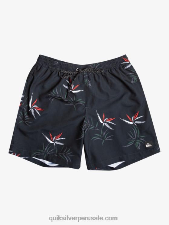 Quiksilver N8LNT675 hombres negro mezcla todos los días 17 voleas
