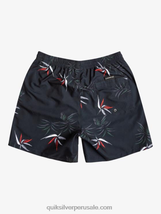 Quiksilver N8LNT675 hombres negro mezcla todos los días 17 voleas