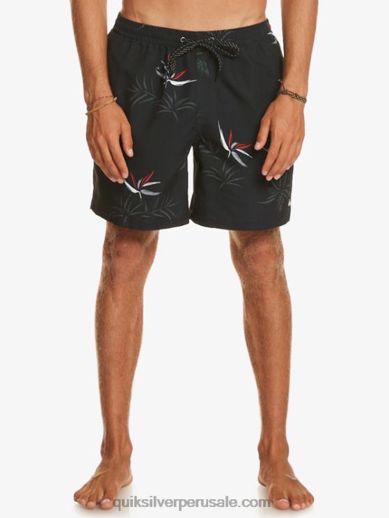 Quiksilver N8LNT675 hombres negro mezcla todos los días 17 voleas