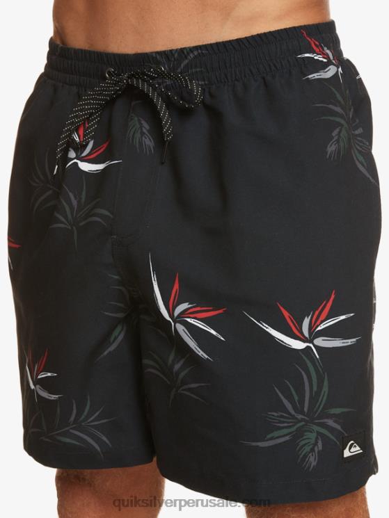 Quiksilver N8LNT675 hombres negro mezcla todos los días 17 voleas