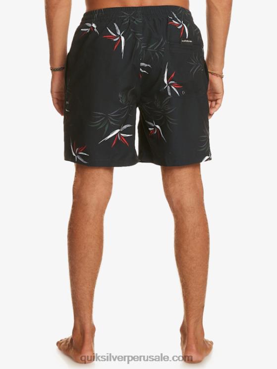 Quiksilver N8LNT675 hombres negro mezcla todos los días 17 voleas