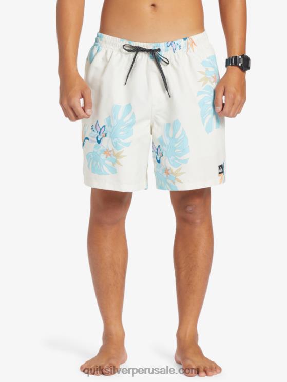 Quiksilver N8LNT679 hombres blanco mezcla todos los días 17 voleas