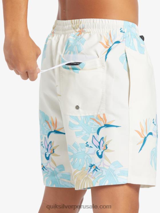 Quiksilver N8LNT679 hombres blanco mezcla todos los días 17 voleas