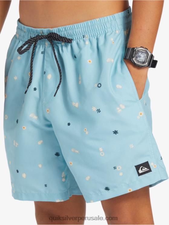 Quiksilver N8LNT680 hombres azul celeste mezcla todos los días 17 voleas