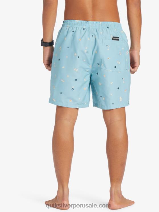Quiksilver N8LNT680 hombres azul celeste mezcla todos los días 17 voleas