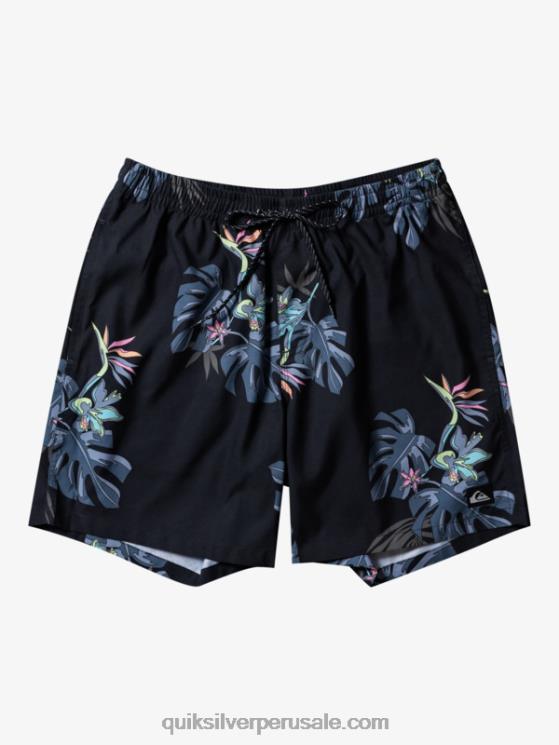 Quiksilver N8LNT681 hombres negro mezcla todos los días 17 voleas