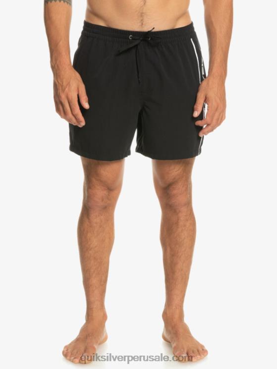 Quiksilver N8LNT698 hombres negro todos los días vert 16 voleas