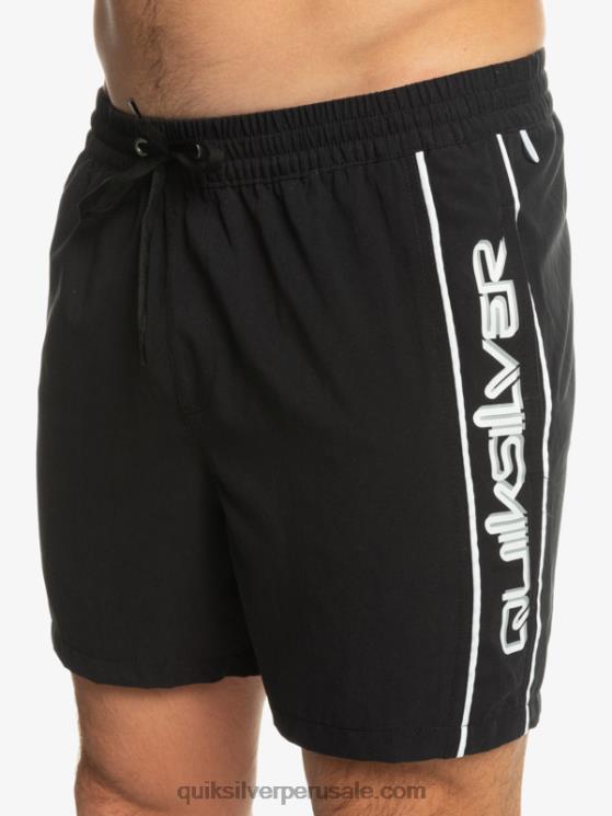 Quiksilver N8LNT698 hombres negro todos los días vert 16 voleas