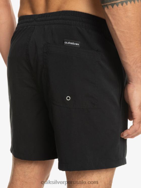 Quiksilver N8LNT698 hombres negro todos los días vert 16 voleas