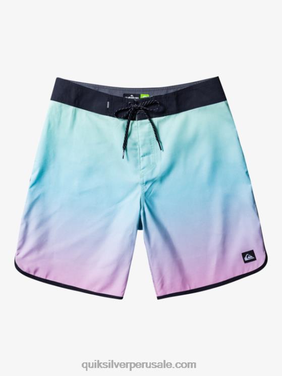 Quiksilver N8LNT766 hombres río azul shorts de baño todos los días festoneado 19