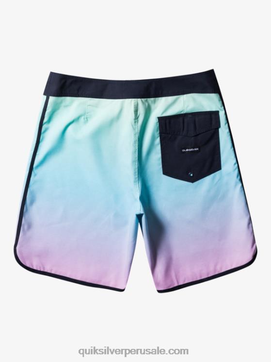 Quiksilver N8LNT766 hombres río azul shorts de baño todos los días festoneado 19