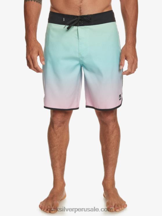 Quiksilver N8LNT766 hombres río azul shorts de baño todos los días festoneado 19