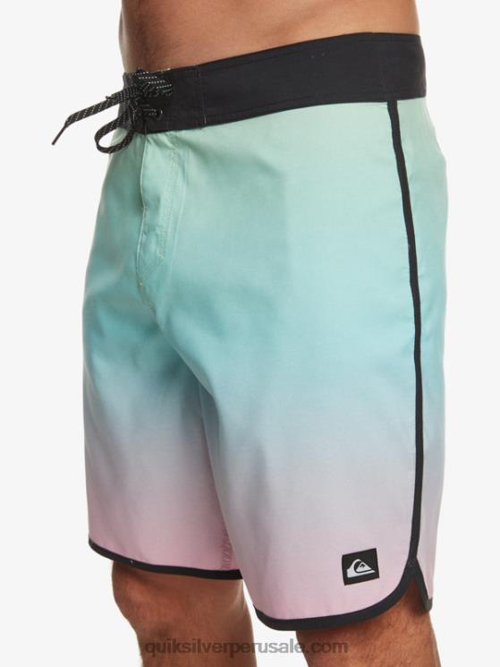 Quiksilver N8LNT766 hombres río azul shorts de baño todos los días festoneado 19