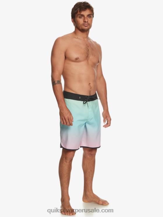 Quiksilver N8LNT766 hombres río azul shorts de baño todos los días festoneado 19