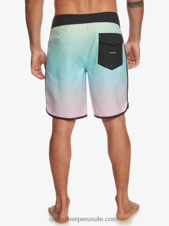 Quiksilver N8LNT766 hombres río azul shorts de baño todos los días festoneado 19
