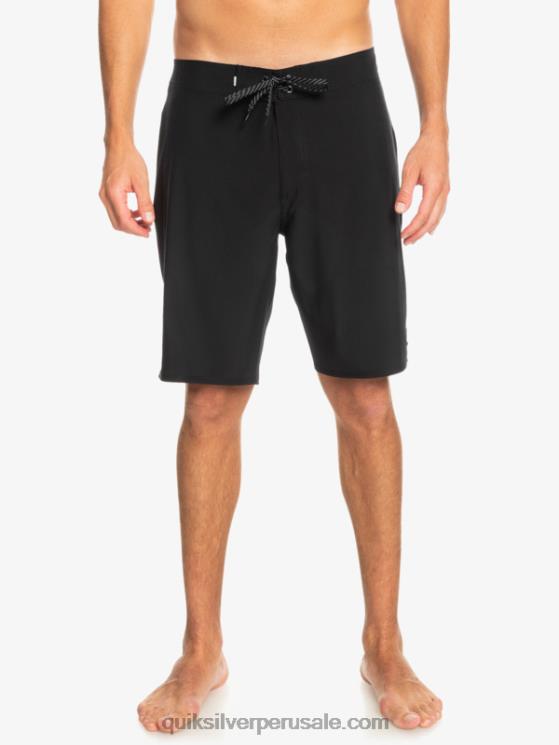 Quiksilver N8LNT78 hombres negro surfsilk kaimana 20 shorts de playa de alto rendimiento