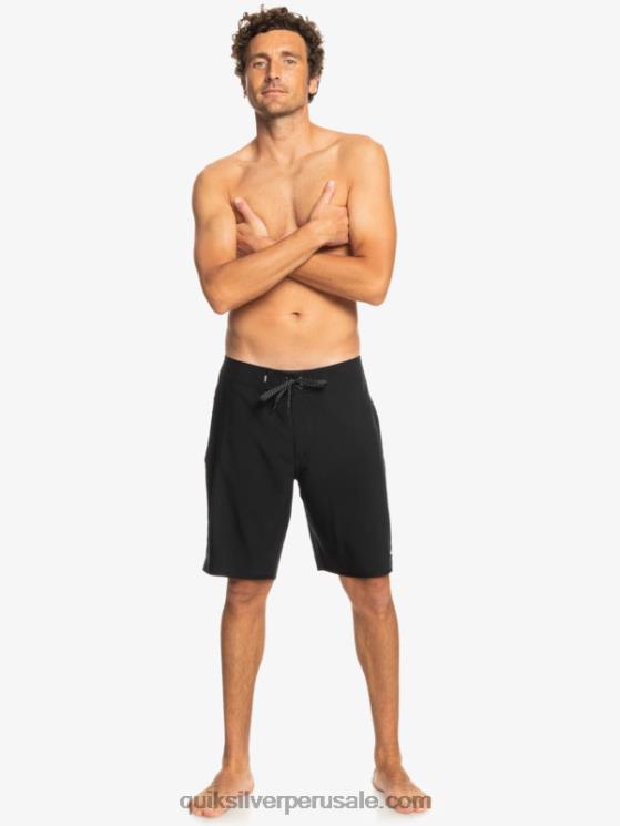 Quiksilver N8LNT78 hombres negro surfsilk kaimana 20 shorts de playa de alto rendimiento