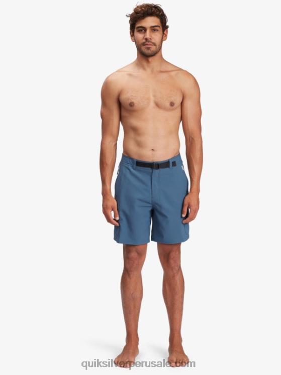 Quiksilver N8LNT790 hombres azul marino medianoche shorts waterman azimut anfibio 18