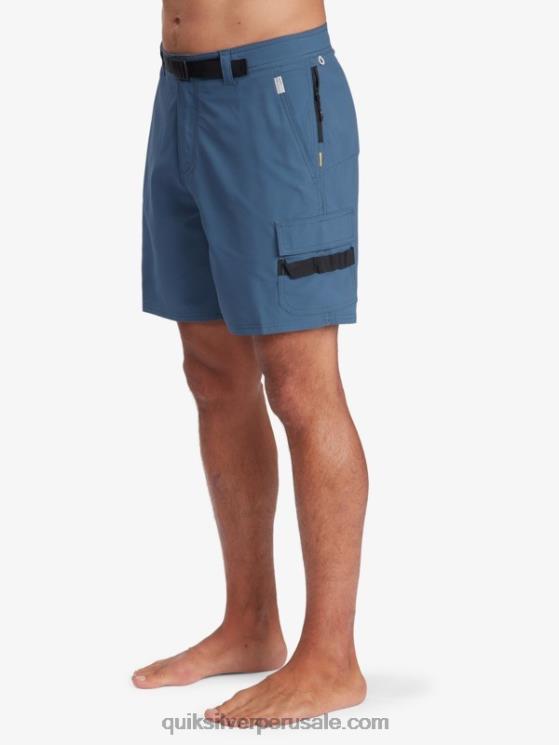 Quiksilver N8LNT790 hombres azul marino medianoche shorts waterman azimut anfibio 18