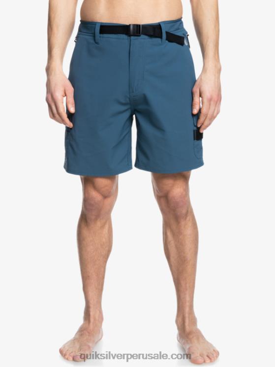 Quiksilver N8LNT790 hombres azul marino medianoche shorts waterman azimut anfibio 18