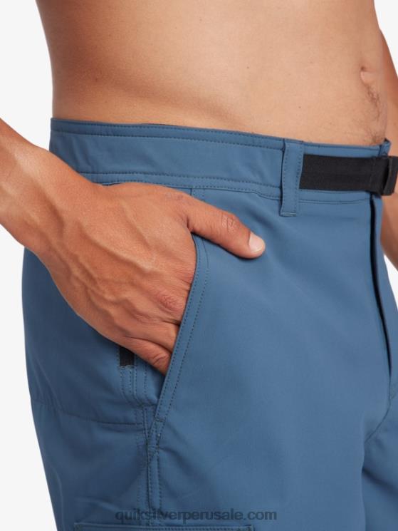 Quiksilver N8LNT790 hombres azul marino medianoche shorts waterman azimut anfibio 18