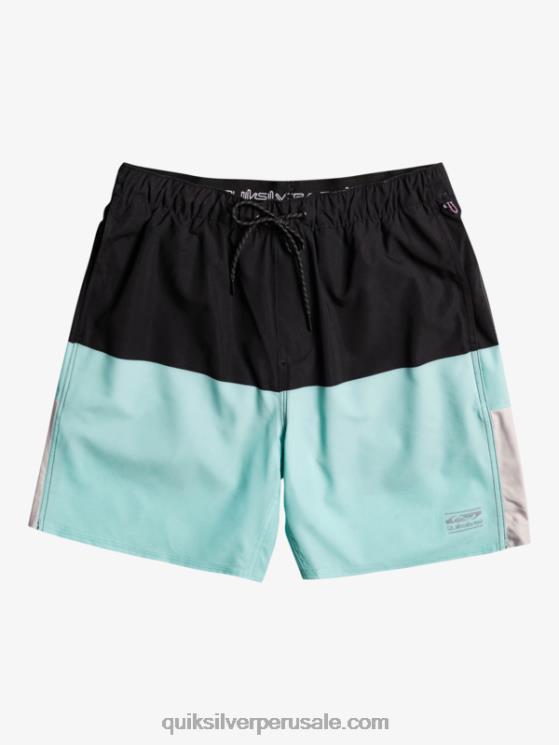 Quiksilver N8LNT794 hombres negro pantalones cortos de entrenamiento omni 17