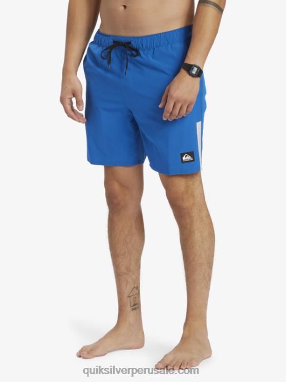 Quiksilver N8LNT795 hombres snorkel azul pantalones cortos de entrenamiento omni 17