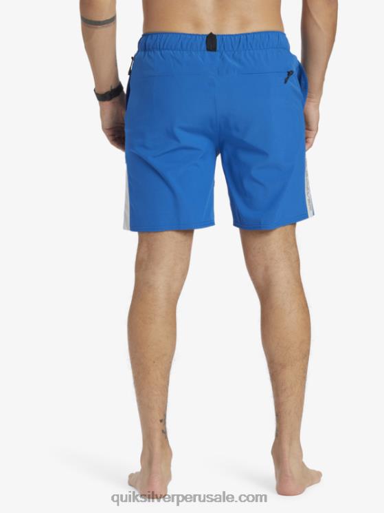 Quiksilver N8LNT795 hombres snorkel azul pantalones cortos de entrenamiento omni 17