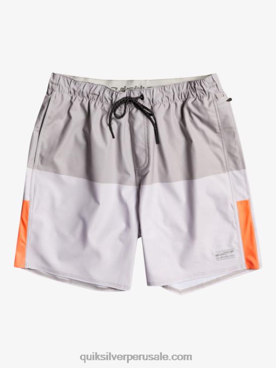 Quiksilver N8LNT828 hombres gris violeta pantalones cortos de entrenamiento omnistretch 17