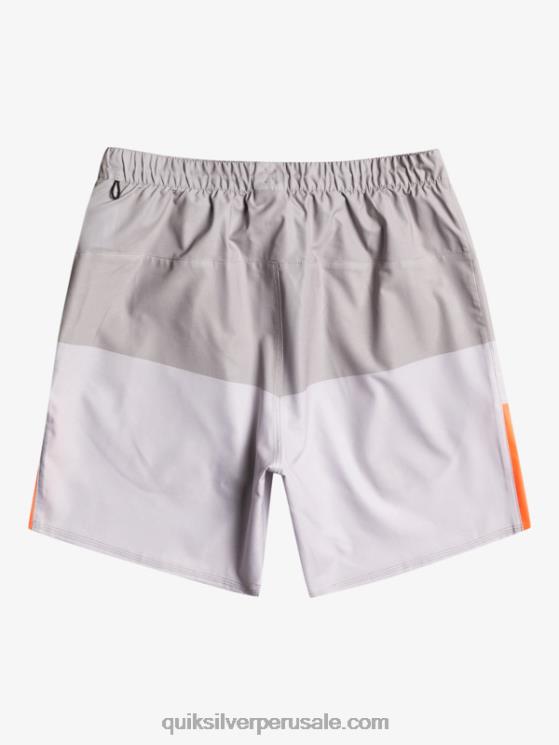 Quiksilver N8LNT828 hombres gris violeta pantalones cortos de entrenamiento omnistretch 17