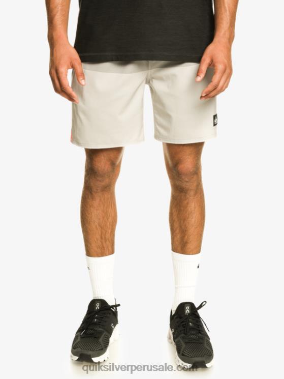 Quiksilver N8LNT828 hombres gris violeta pantalones cortos de entrenamiento omnistretch 17