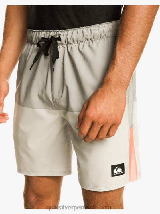 Quiksilver N8LNT828 hombres gris violeta pantalones cortos de entrenamiento omnistretch 17