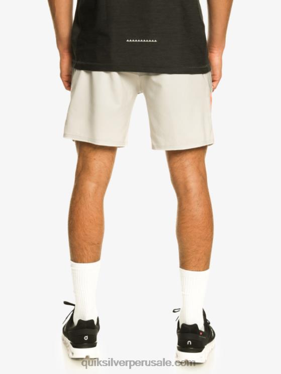 Quiksilver N8LNT828 hombres gris violeta pantalones cortos de entrenamiento omnistretch 17