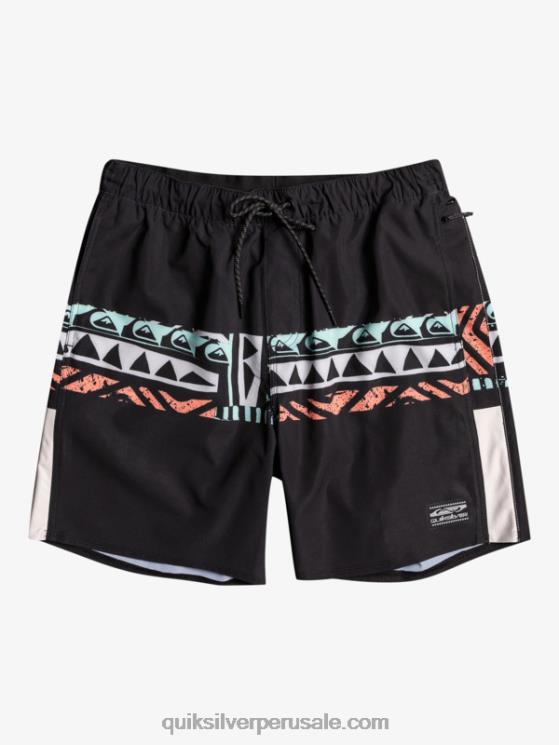 Quiksilver N8LNT829 hombres negro pantalones cortos de entrenamiento omnistretch 17