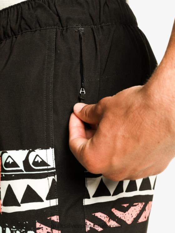 Quiksilver N8LNT829 hombres negro pantalones cortos de entrenamiento omnistretch 17