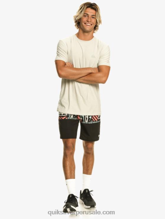 Quiksilver N8LNT829 hombres negro pantalones cortos de entrenamiento omnistretch 17